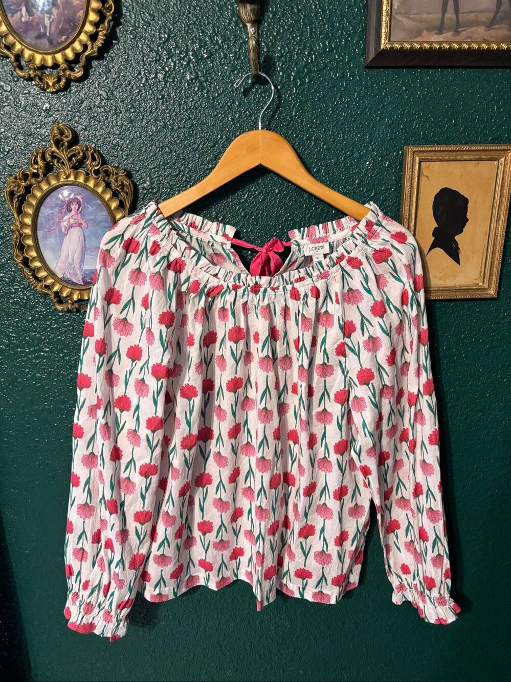 J.Crew Floral Blouse Sz Large